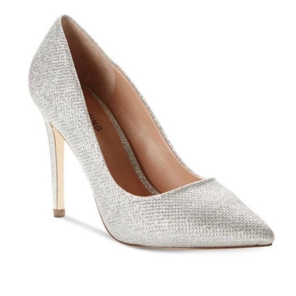 Call It Spring Shoes - Call It Spring Metallic Silver Agrirewiel Pumps